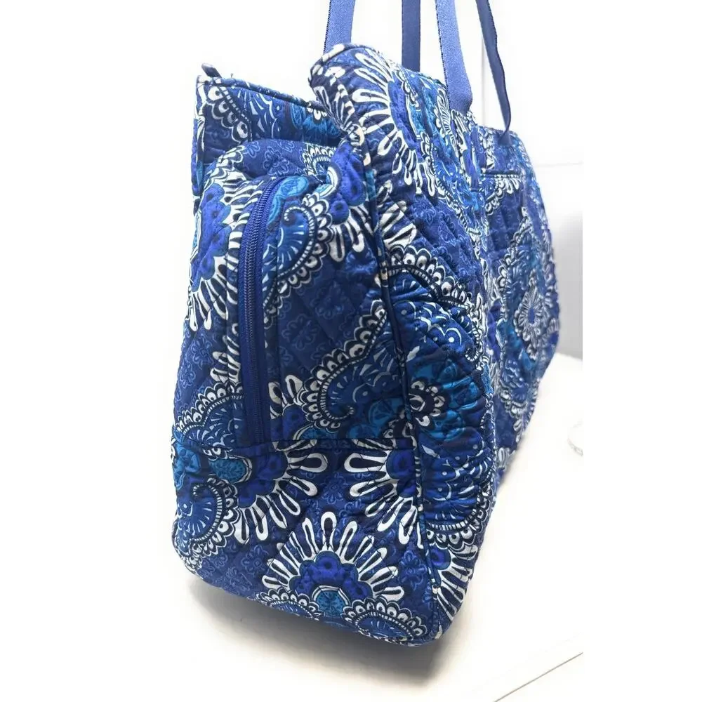 Vera Bradley Blue Maritime Medallion Dual Compartment Travel Laptop Carry-On Bag